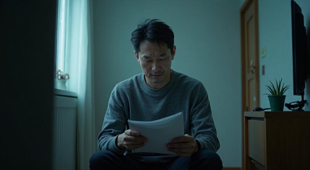 老後の資金不安を抱える期間工経験者のイメージ