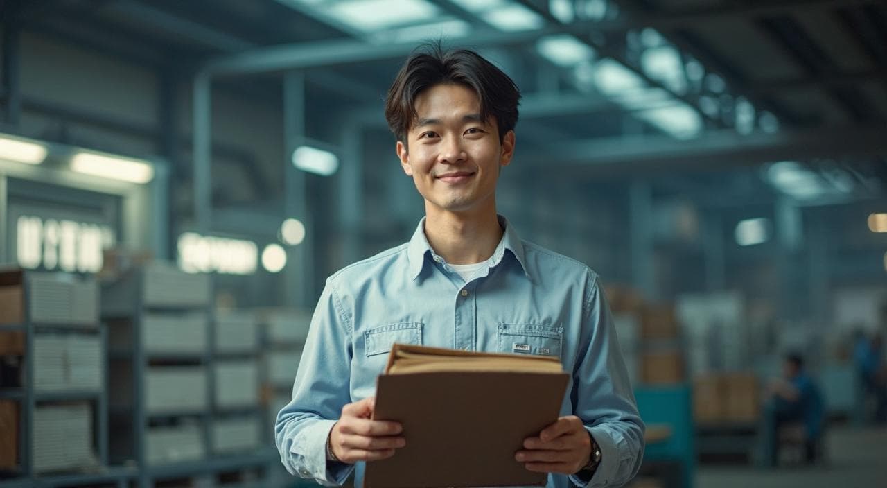 「底辺」という世間の偏見を跳ね除け、期間工として圧倒的な貯金と自信を手に入れた日本人男性のイメージ